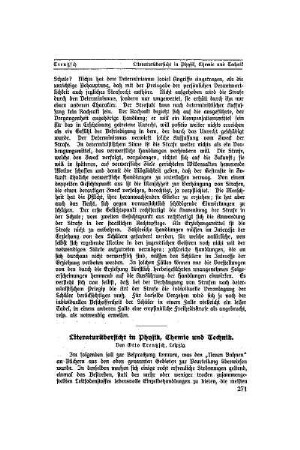 Literaturübersicht in Physik, Chemie und Technik