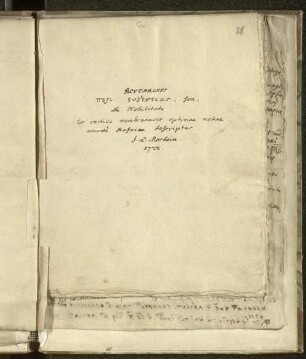 [weitere Abschrift von Plutarchus; Johann Christoph Wolf: unvollständige lateinische Übersetzung von Plutarchus]