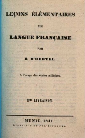 Leçons élémentaires de langue française, 2