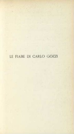 Le fiabe di Carlo Gozzi