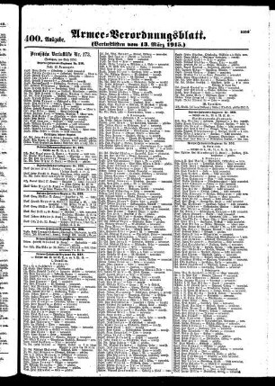 400.Ausgabe. Montag, 15. März 1915