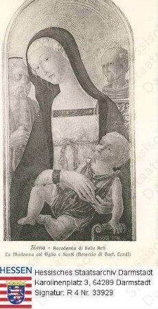 Italien, Siena / Akademie der Schönen Künste, Gemälde 'Die Madonna mit Sohn und Heiligen'