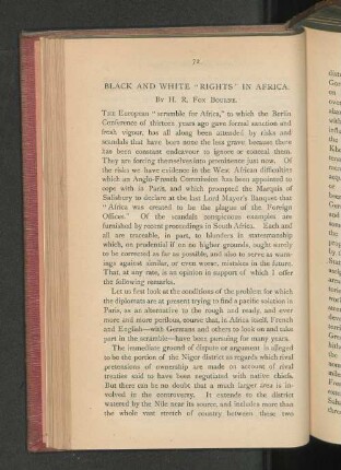 Black and White "Rights" in Africa.