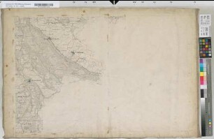 [Karte der Bürgermeistereien Sevelen, Straelen, Nieukerk, Aldekerk, Wachtendonk, Wankum, Grefrath]. Entworfen 1844. Werner. Gez. Hagedorn und Spangemacher.