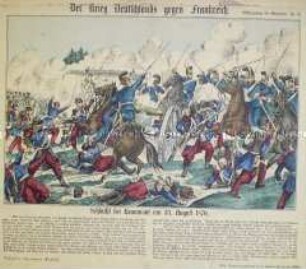 Schlacht bei Beaumont am 30.8.1870 - Bilderbogen (Nr. 18 der Serie "Der Krieg Deutschlands gegen Frankreich")