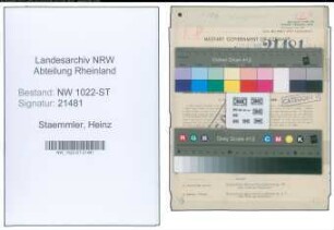 Entnazifizierung Heinz Staemmler , geb. 13.03.1921 (Bahnpolizist)