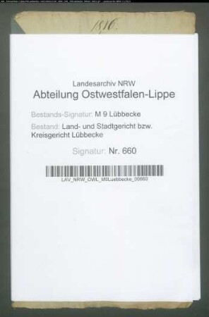 Erblasser: Kütemann, Marie Ilsabein: