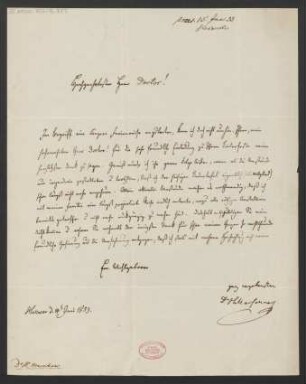 Brief an B. Schott's Söhne : 14.06.1853