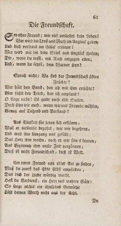 Die Freundschaft