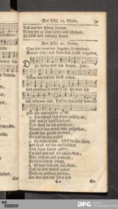 Der XXI. 21. Psalm bis Der XXX. 30. Psalm