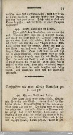 Vorschriften wie man allerley Vorkosten zubereiten soll
