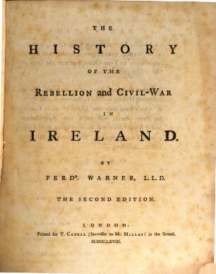The history of the Rebellion in Ireland