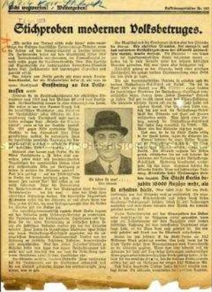 Hetzschrift der Deutschen Erneuerungs-Gemeinde anlässlich des Sklarek-Skandals