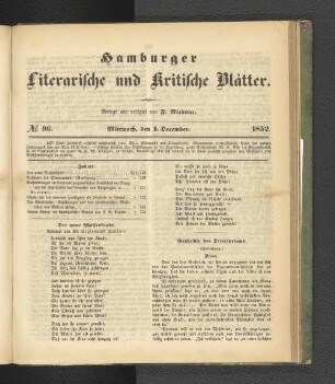 No. 96. 1. Dezember 1852