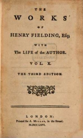 The works of Henry Fielding : with the life of the author ; in twelve volumes. 10