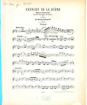 Féeries de la scène : Marco Visconti ; grande fantaisie brillante ; pour violon avec accompagnement de piano ; op. 29
