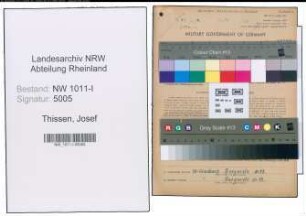 Entnazifizierung Josef Thissen , geb. 05.02.1901 (Holzarbeiter)