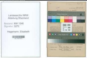 Entnazifizierung Elisabeth Hagemann , geb. 01.06.1918 (Putzmacherin)