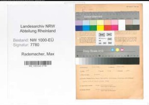 Entnazifizierung Max Rademacher, geb. 22.04.1898 (Kaufmann)