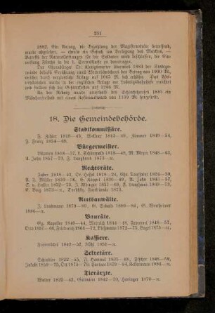 18. Die Gemeindebehörde.