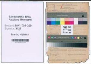 Entnazifizierung Heinrich Martin , geb. 14.11.1891 (Bahnsekretaer)