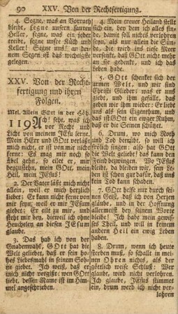 XXV. Von der Rechtfertigung und ihren Folgen