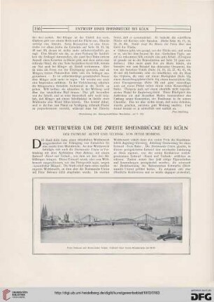 Der Wettbewerb um die zweite Rheinbrücke bei Köln: der Entwurf "Kunst und Technik" von Peter Behrens