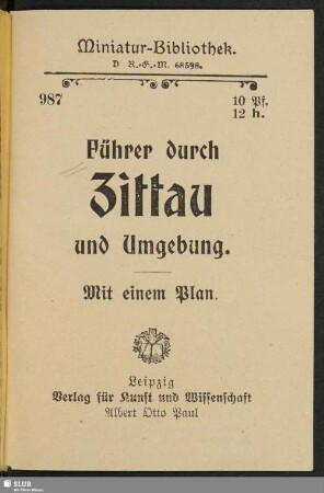 Führer durch Zittau und Umgebung