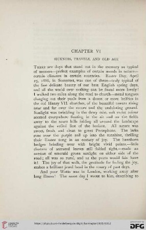 Chapter VI: Sickness, Travels, and Old Age