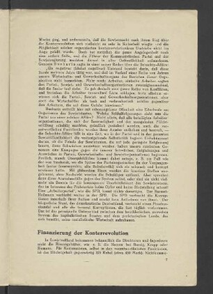 Finanzierung der Konterrevolution