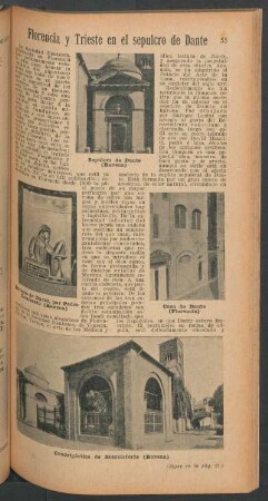 Florencia y Trieste en el sepulcro de Dante