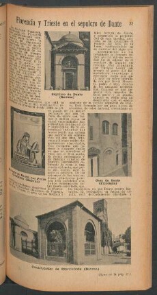 Florencia y Trieste en el sepulcro de Dante