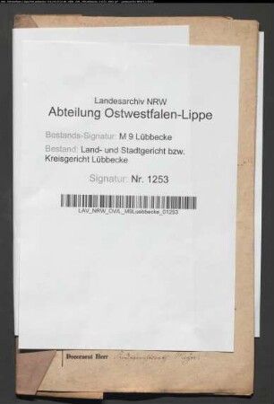 Erblasser: Spieker, Aloysius; Erblasser: Spieker, Anna Maria Dorothea, geb. Müller: