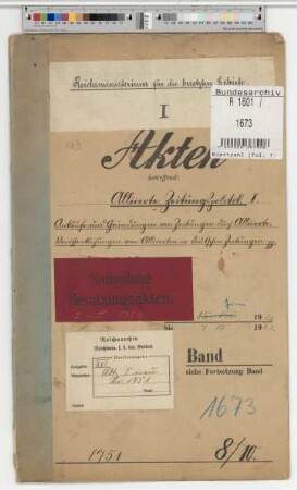 Alliierte Zeitungspolitik I Ankäufe, Gründungen von Zeitungen durch Alliierte, Veröffentlichungen von Alliierten in deutschen Zeitungen pp.