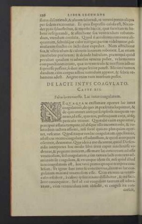 De lacte intus coagulato. Caput XII.