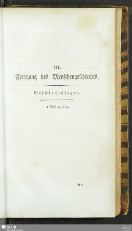 III. Fortgang des Menschengeschlechts