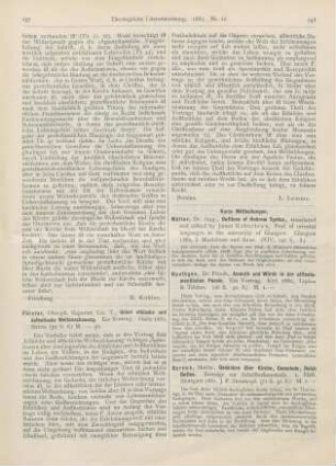 257-258 [Rezension] Förster, Th., Ueber ethische und ästhetische Weltanschauung