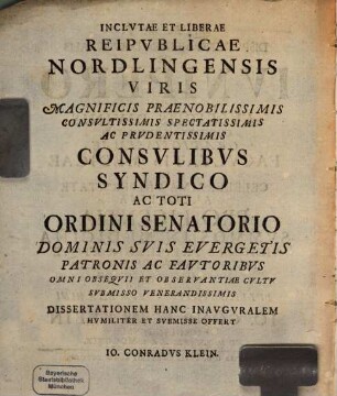 Dispvtatio Medica Inavgvralis De Ivnipero