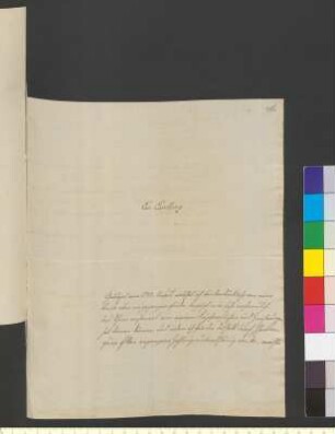 Brief von Börner, Carl Gustav an Goethe, Johann Wolfgang von