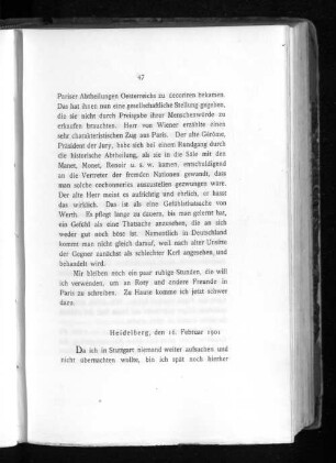Heidelberg, den 16. Februar 1901