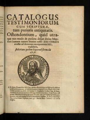 791-903, Catalogus Testimoniorum Cum Scripturae, ...
