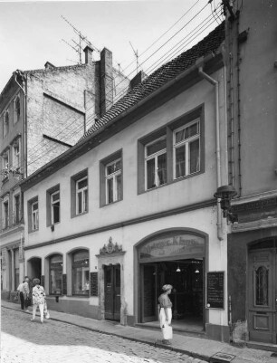 Meißen-Altstadt, Marktgasse 3. Wohnhaus mit Laden (Bezeichnung 1538). Straßenansicht