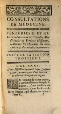 Consultations De Médecine, 5. Maladies Du Bas-Ventre