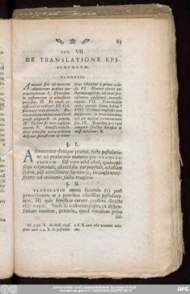 Tit. VII. De Translatione Episcoporum.