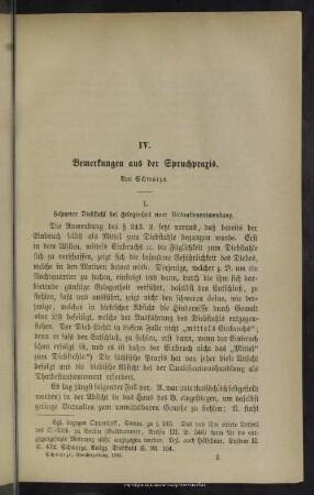 IV. Bemerkungen aus der Spruchpraxis