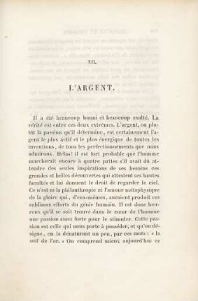 XII. L'Argent