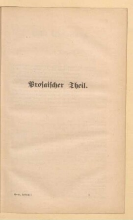 Prosaischer Theil