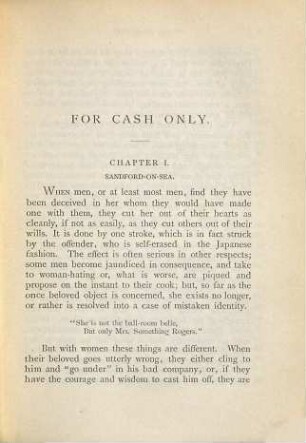 For cash only : a novel ; in two volumes, 2