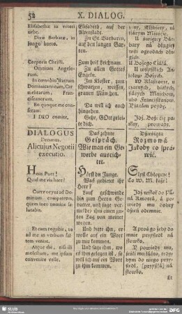Dialogus Decimus. Alicujus Negotii executio