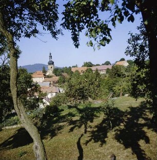 Bedheim. Blick auf den Ortskern von Osten